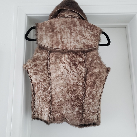 Vintage sheepskin handmade vest adult size XS or kids size - Picture 8 of 12